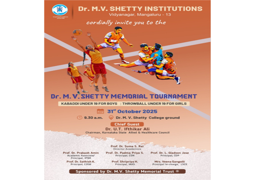 Dr.M.V.SHETTY MEMORIAL TOURNAMENT- 2025